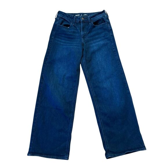 Old Navy Wow high rise wide-leg crop dark wash jeans size 4 petite - Picture 11 of 11